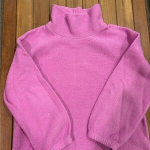 GAP Pink Fleece Turtleneck Sweatshirt